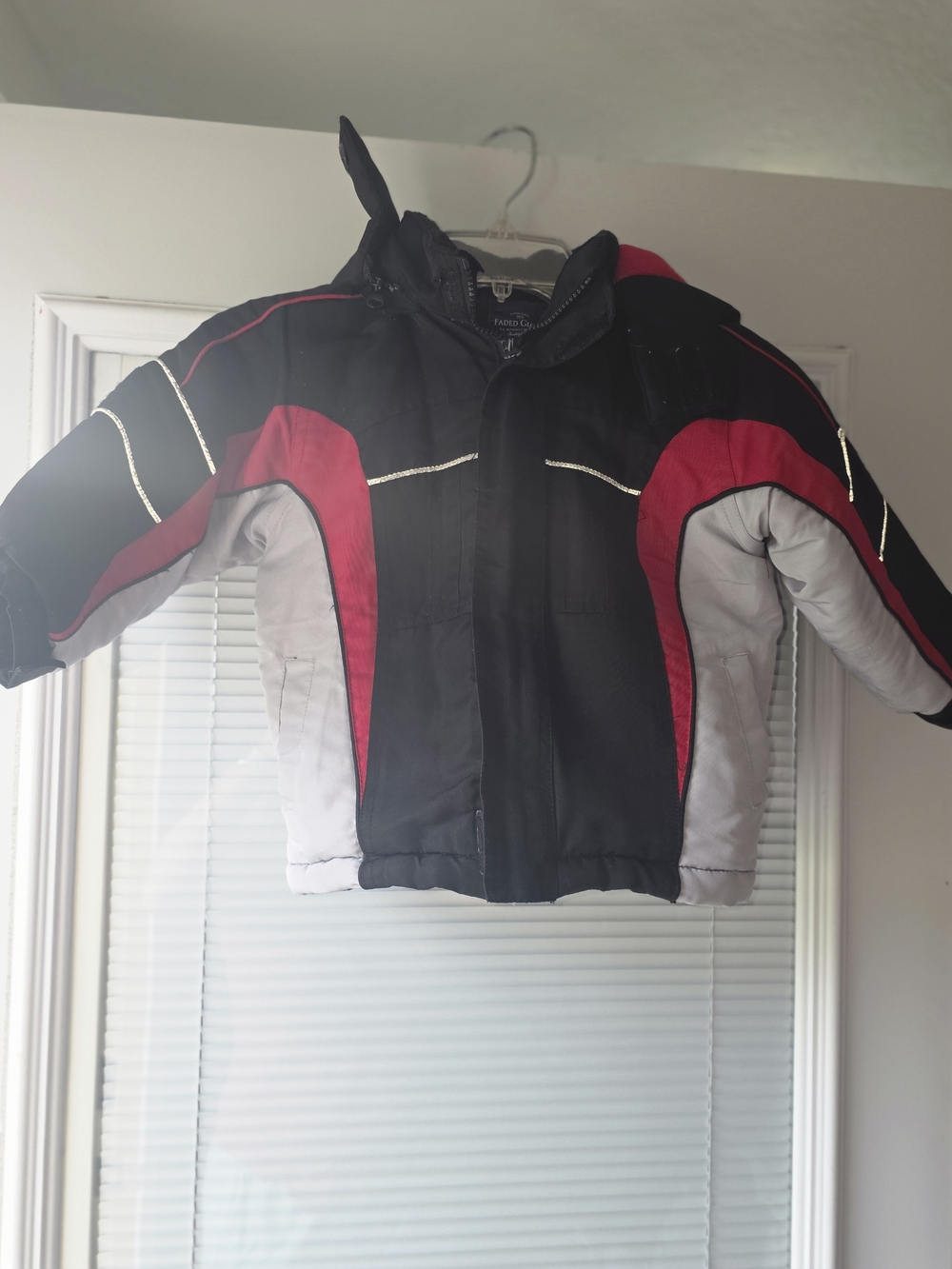 Faded Glory Black, Red & Gray Puffer Jacket for Kids